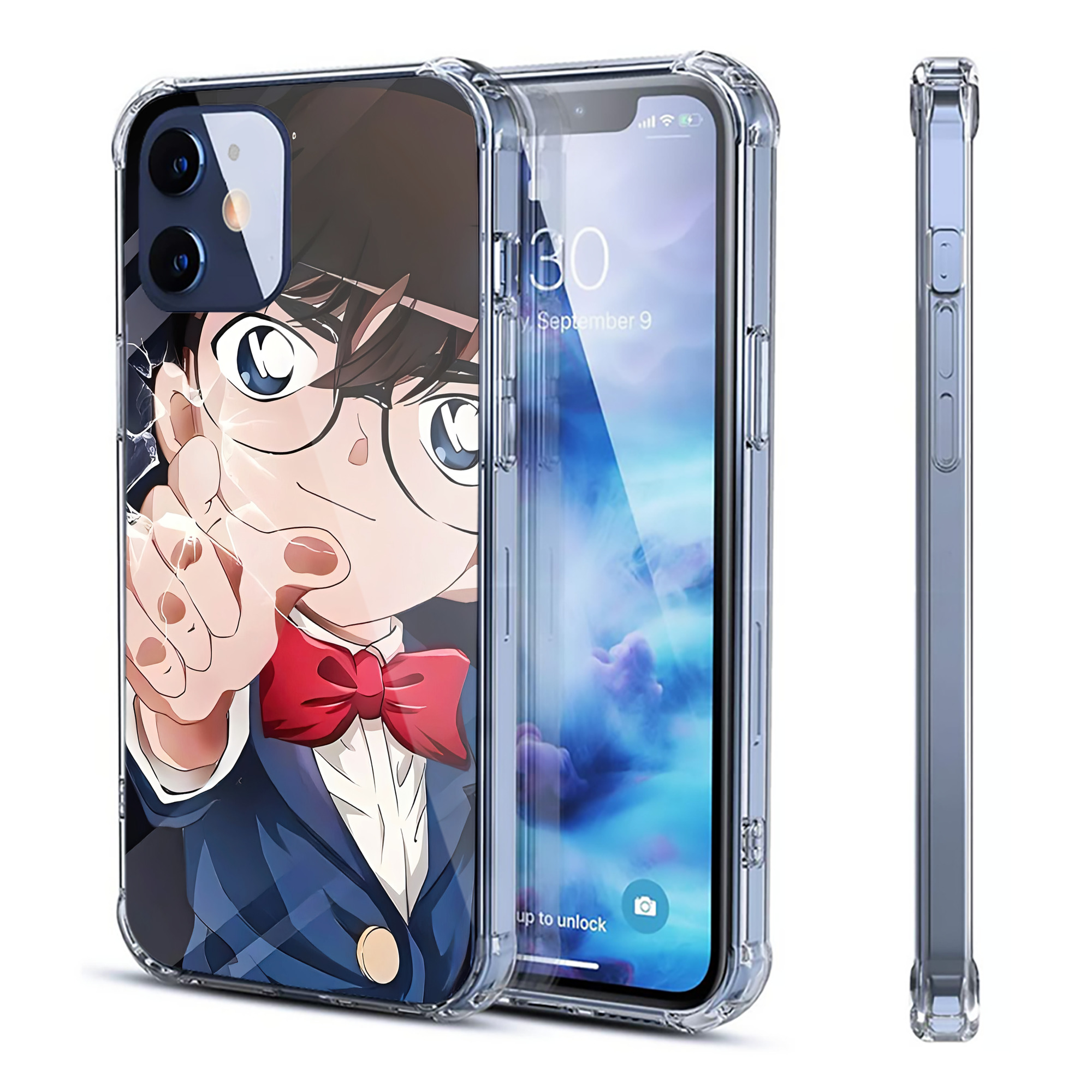 （画像用） 名探偵コナン Detective Conan 【iPhone 12シリーズ対応】透明スマホケース（クリアソフトケース）